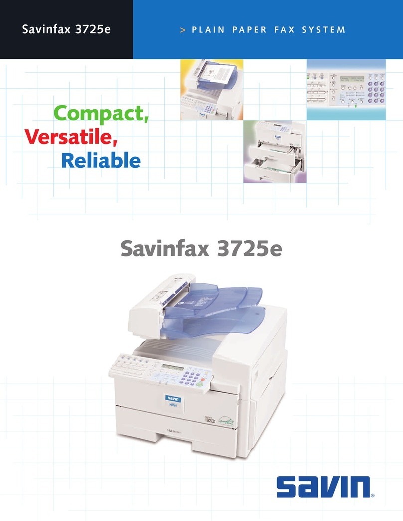 Savin Savinfax 3725e User manual