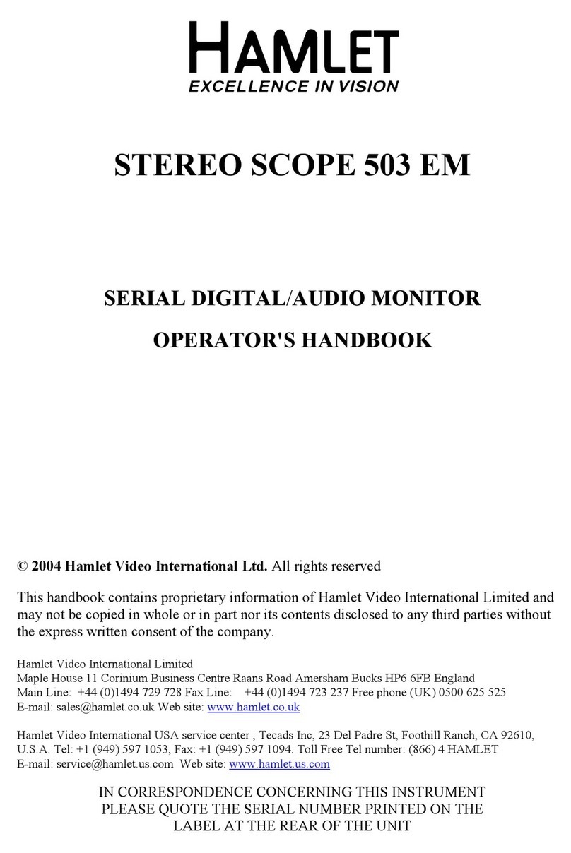 Hamlet STEREO SCOPE 503 EM Operator's handbook