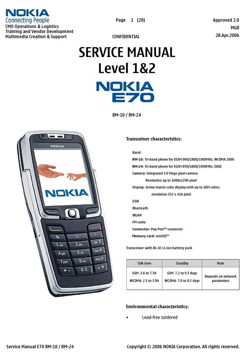 Nokia E70 Service manual