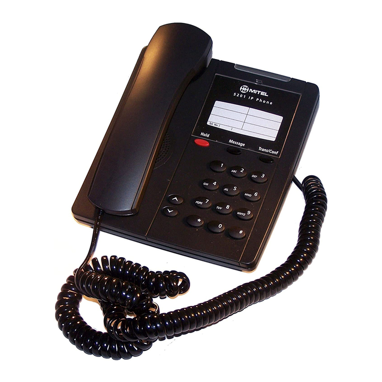 Mitel 5201 User manual Mitel 5201 User manual