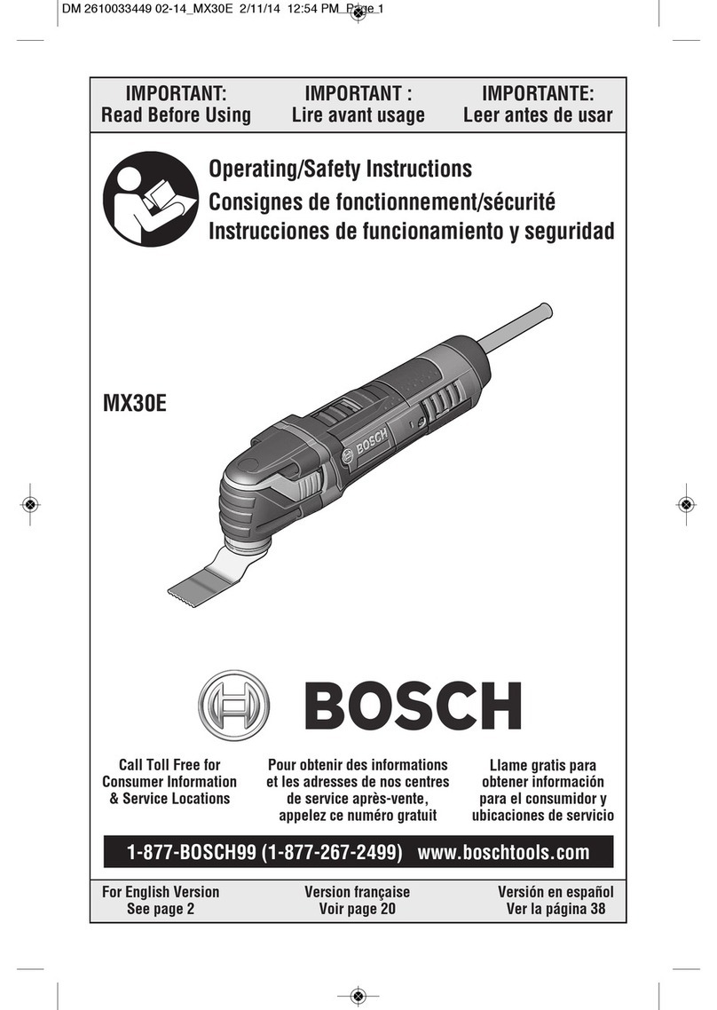 Bosch MX30E Assembly instructions