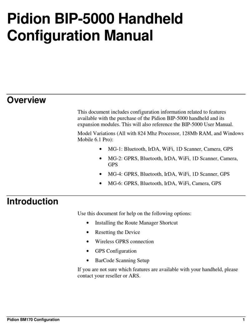 Pidion BIP-5000 Configuration manual
