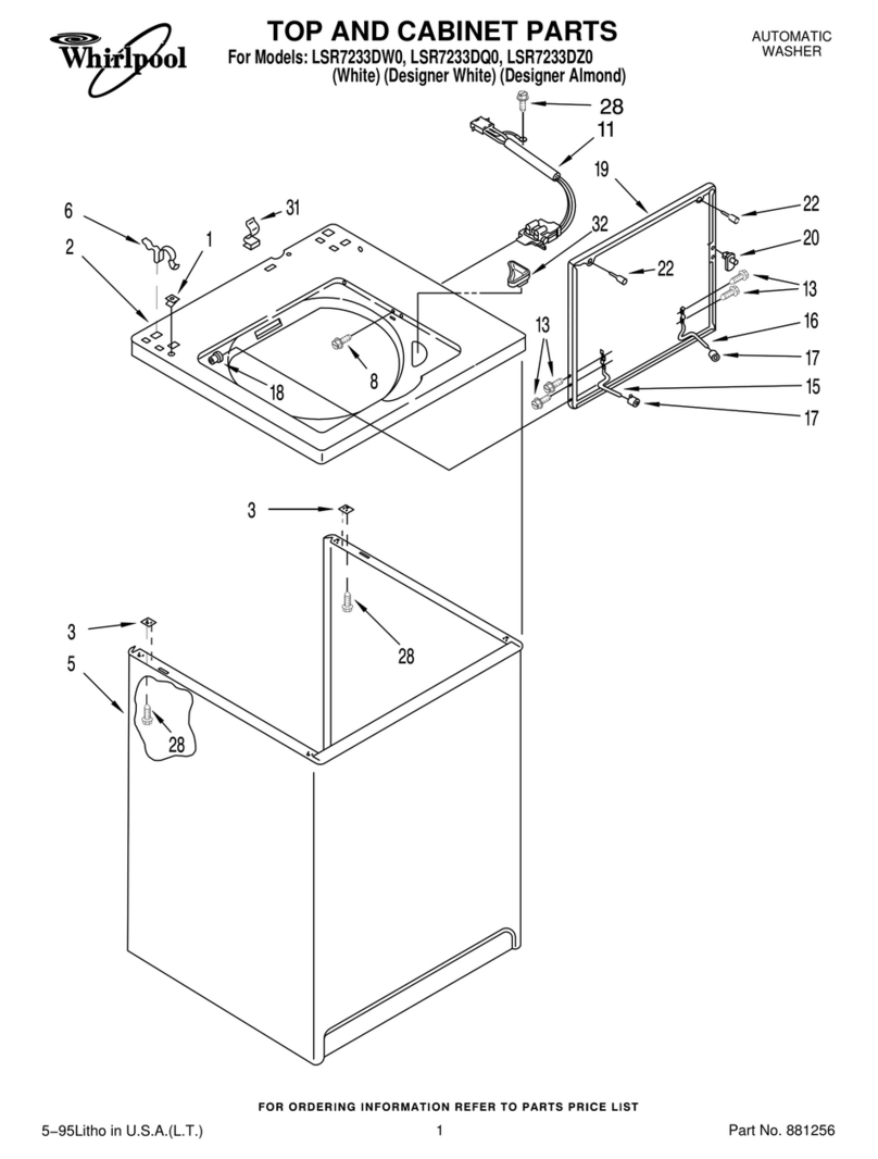 Whirlpool LSR7233DW0 parts list