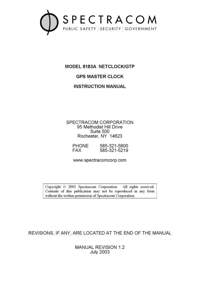 Spectracom 8183A NETCLOCK instruction manual