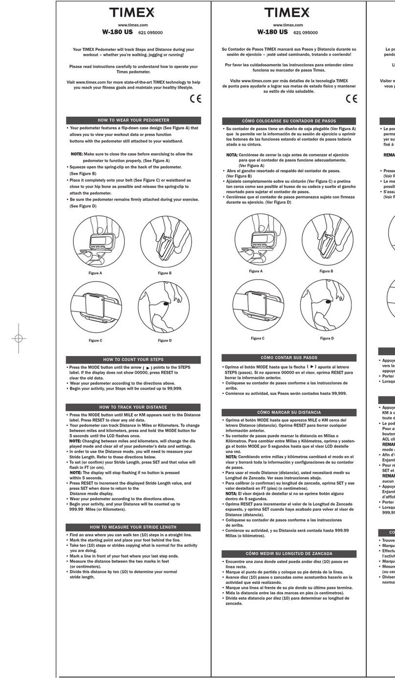 Timex W-180 US User manual