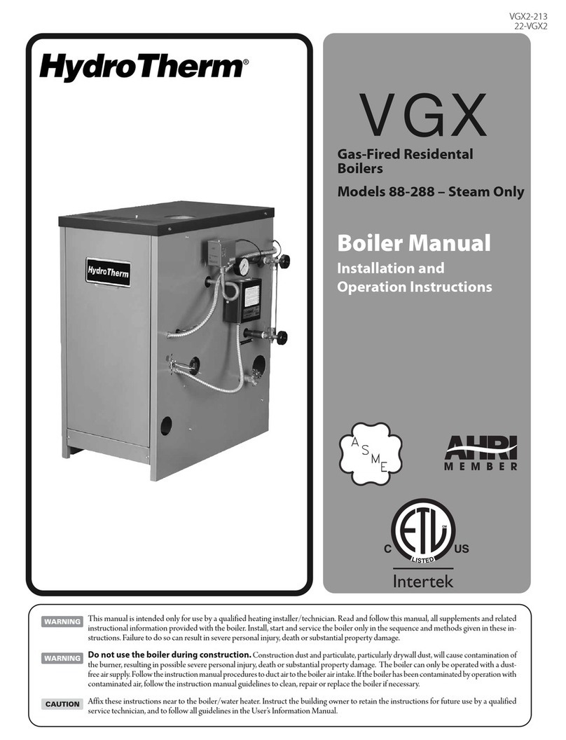 HydroTherm VGX 288 User manual