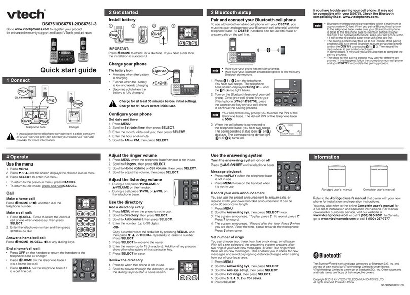 V-tech DS6751 User manual