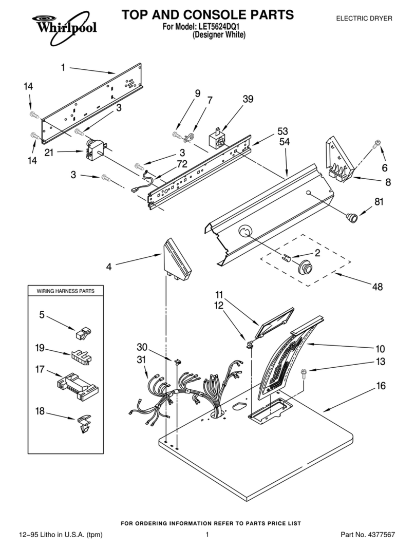 Whirlpool LET5624DQ1 parts list