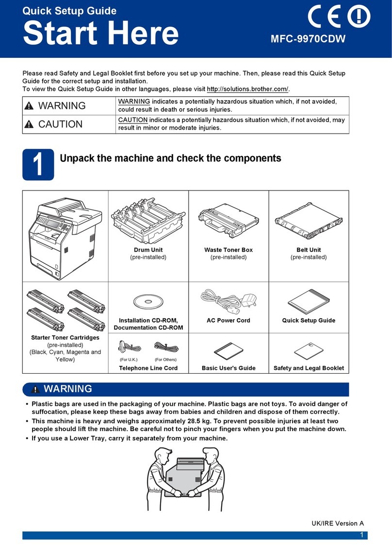 Brother MFC-9*970CDW Quick setup guide