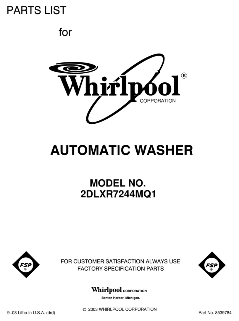 Whirlpool 2DLXR7244MQ1 User manual