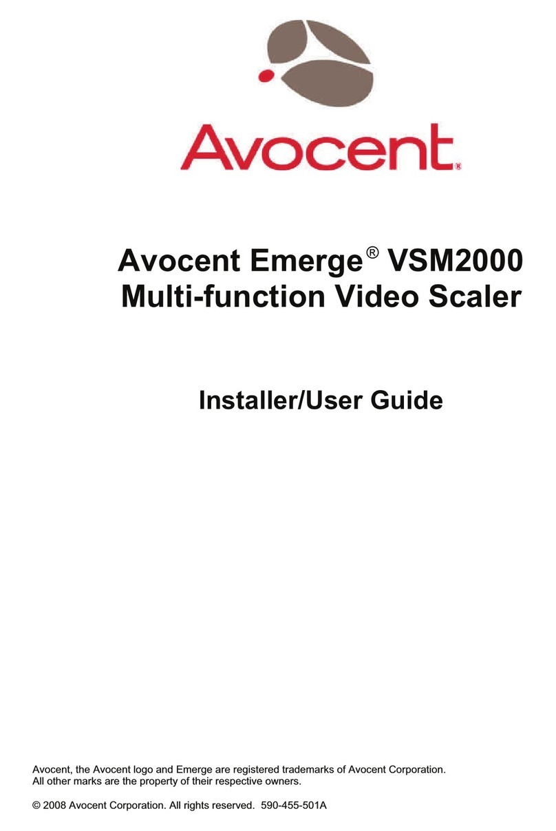 Avocent Emerge VSM2000 Installer/user guide