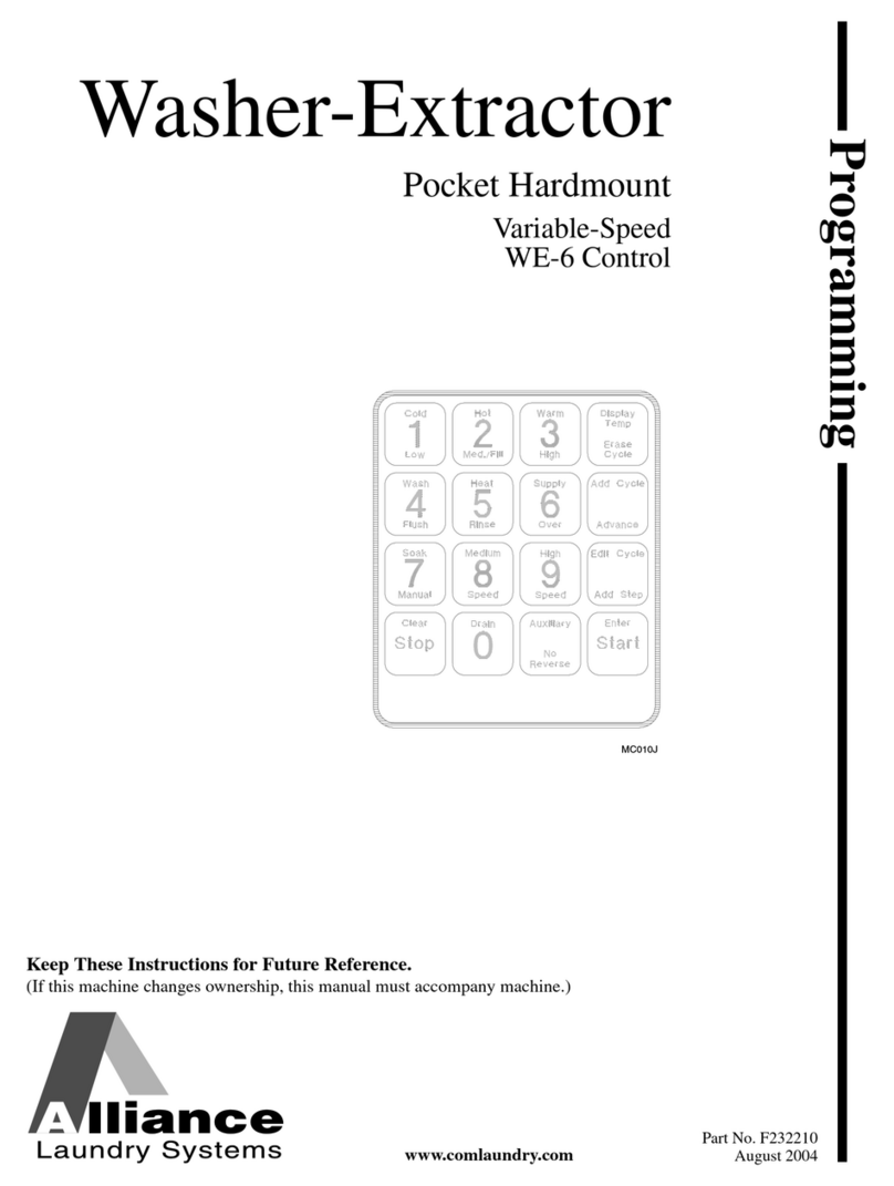 Alliance Laundry Systems UW35PV Series User manual