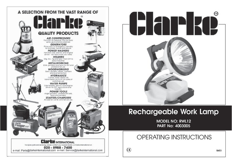 Clarke RWL 12 operating instructions