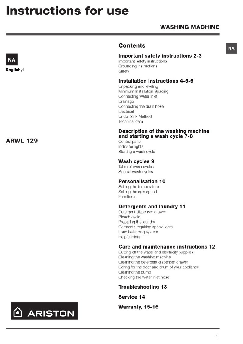 Ariston ARWL 129 User manual