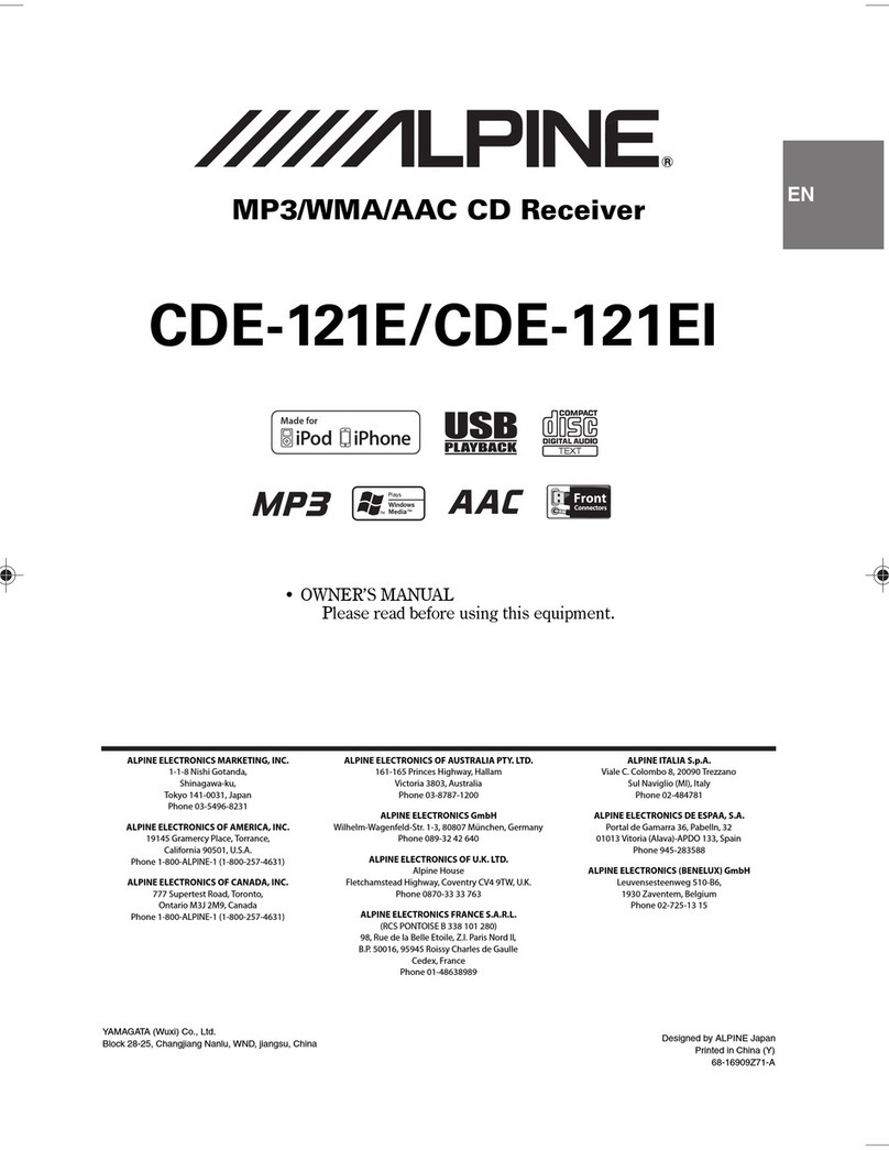 Alpine CDE-121E User manual