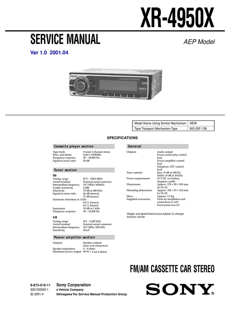 Sony XR-4950X Service manual