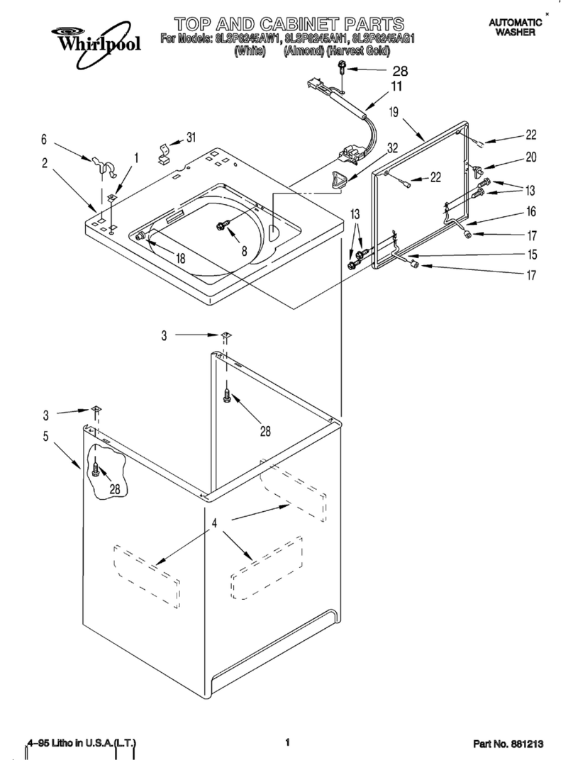 Whirlpool 8LSP8245AW1 parts list