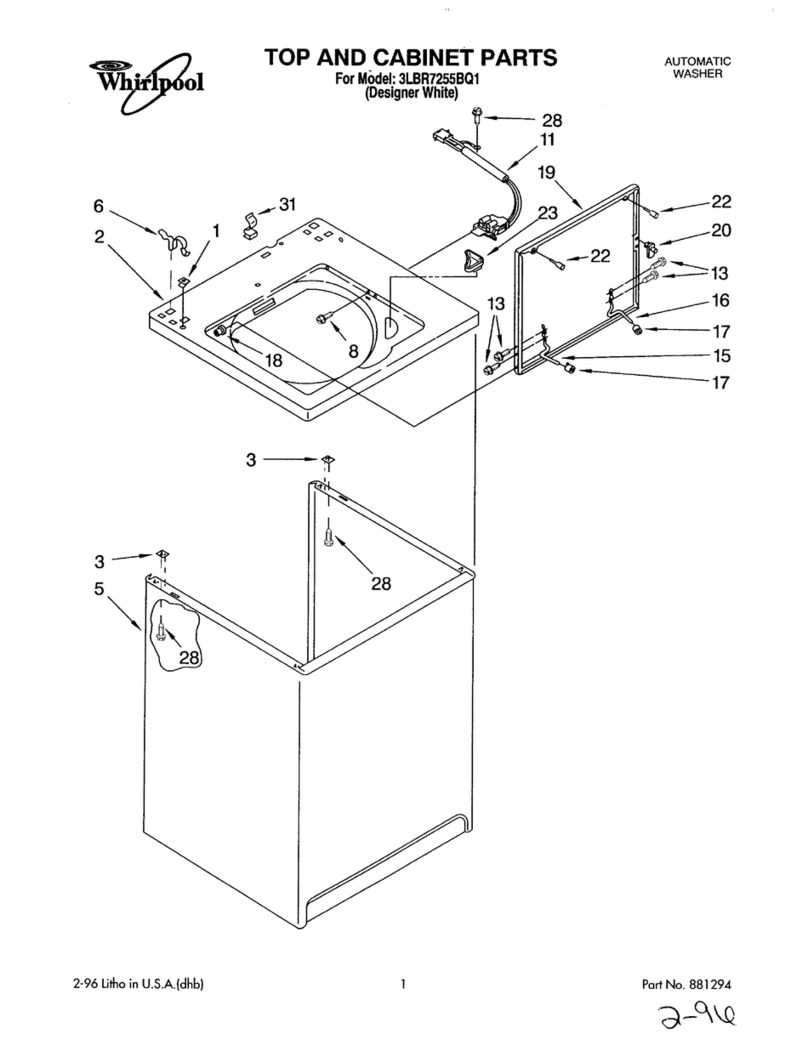 Whirlpool 3LBR7255BQ1 parts list