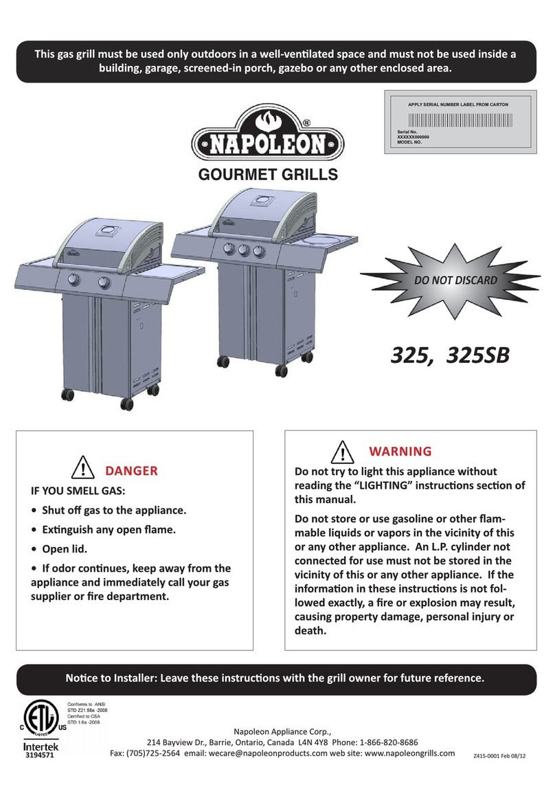 Napoleon 325 owner's manual