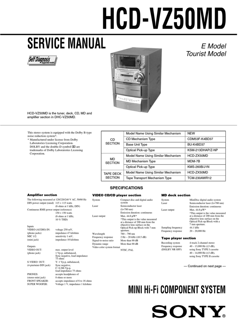 Sony HCD-VZ50MD User manual