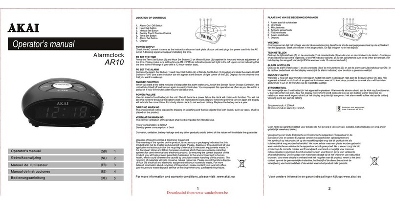 Akai AR10 User manual