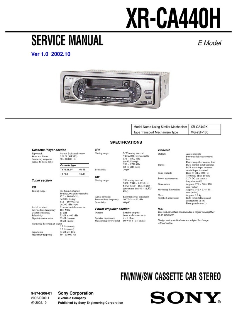 Sony XR-CA440H Service manual