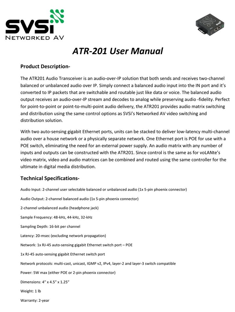 SVSi ATR-201 user manual