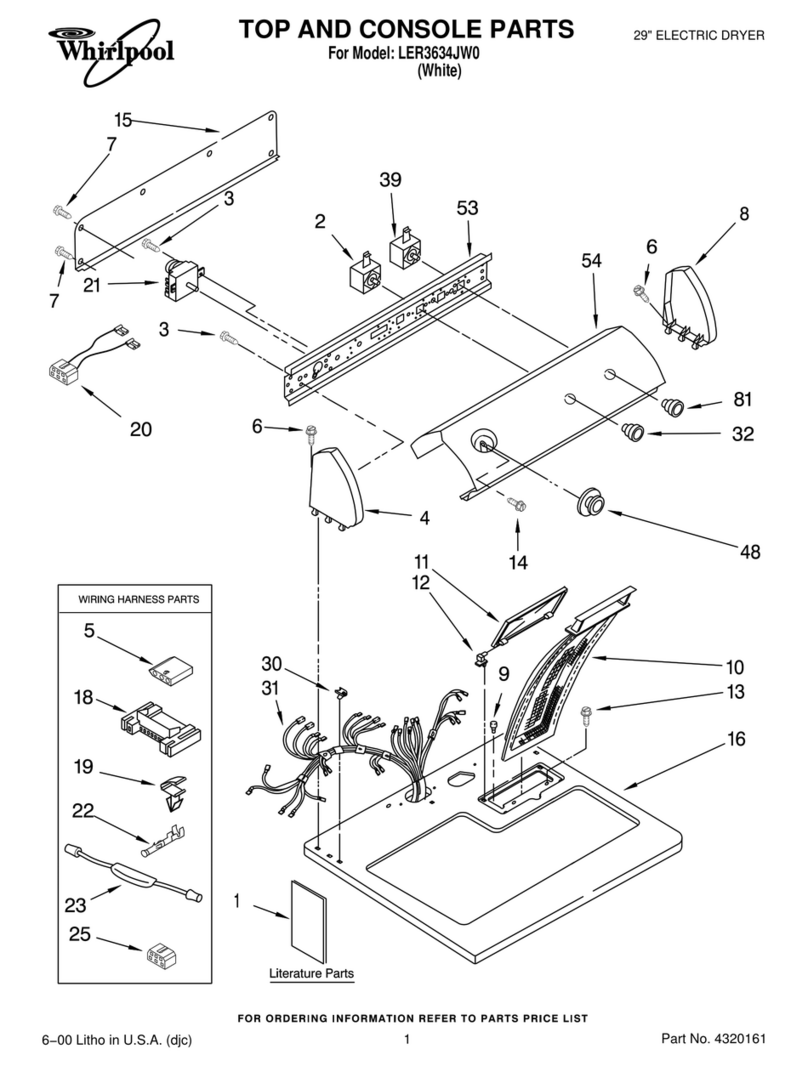 Whirlpool LER3634JW0 parts list
