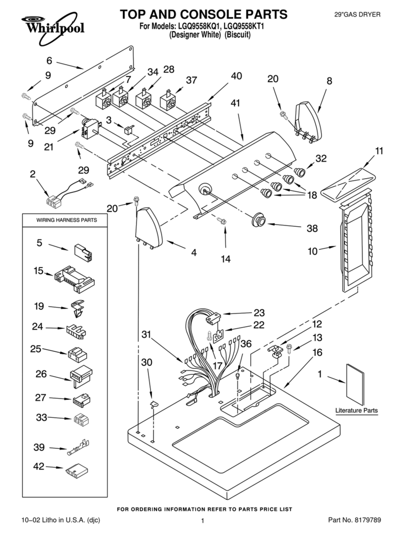 Whirlpool LGQ9558KQ1 parts list