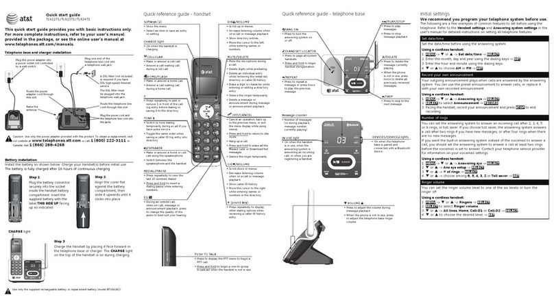 AT&T TL92271 User manual