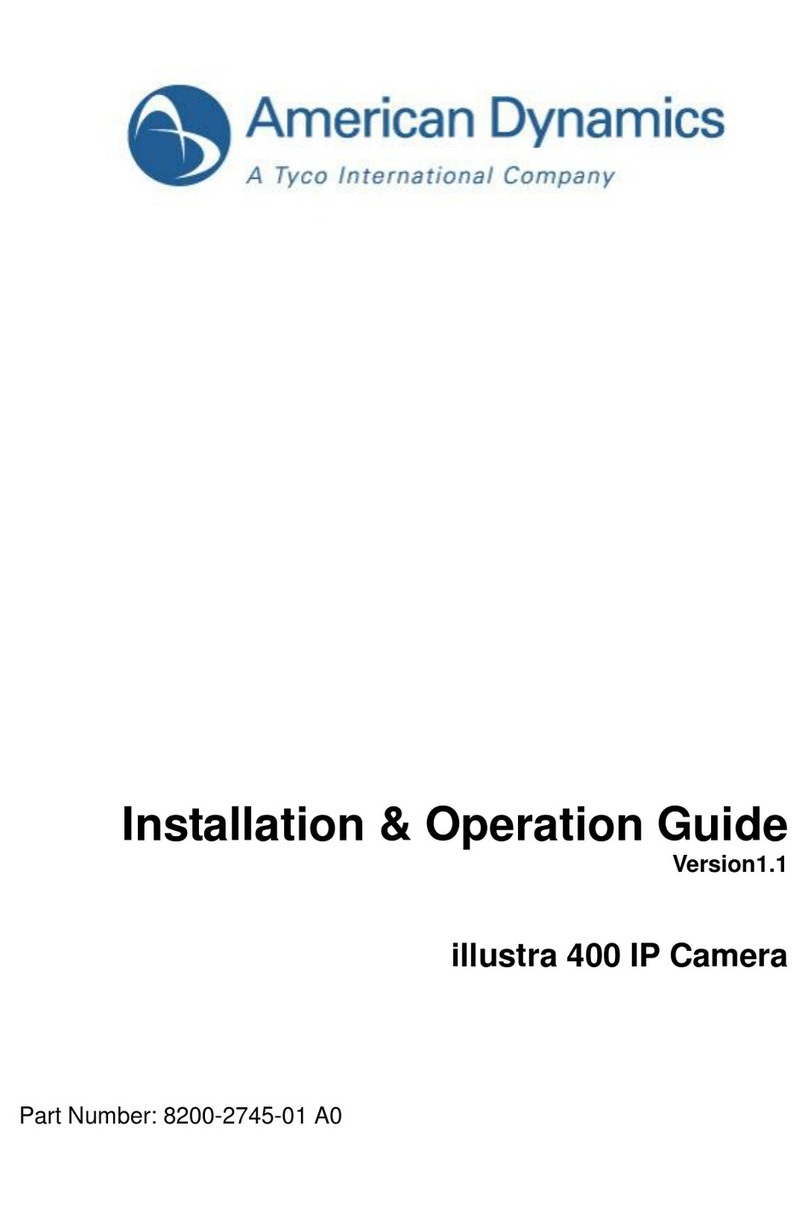 American Dynamics illustra 400 Installation & operation guide