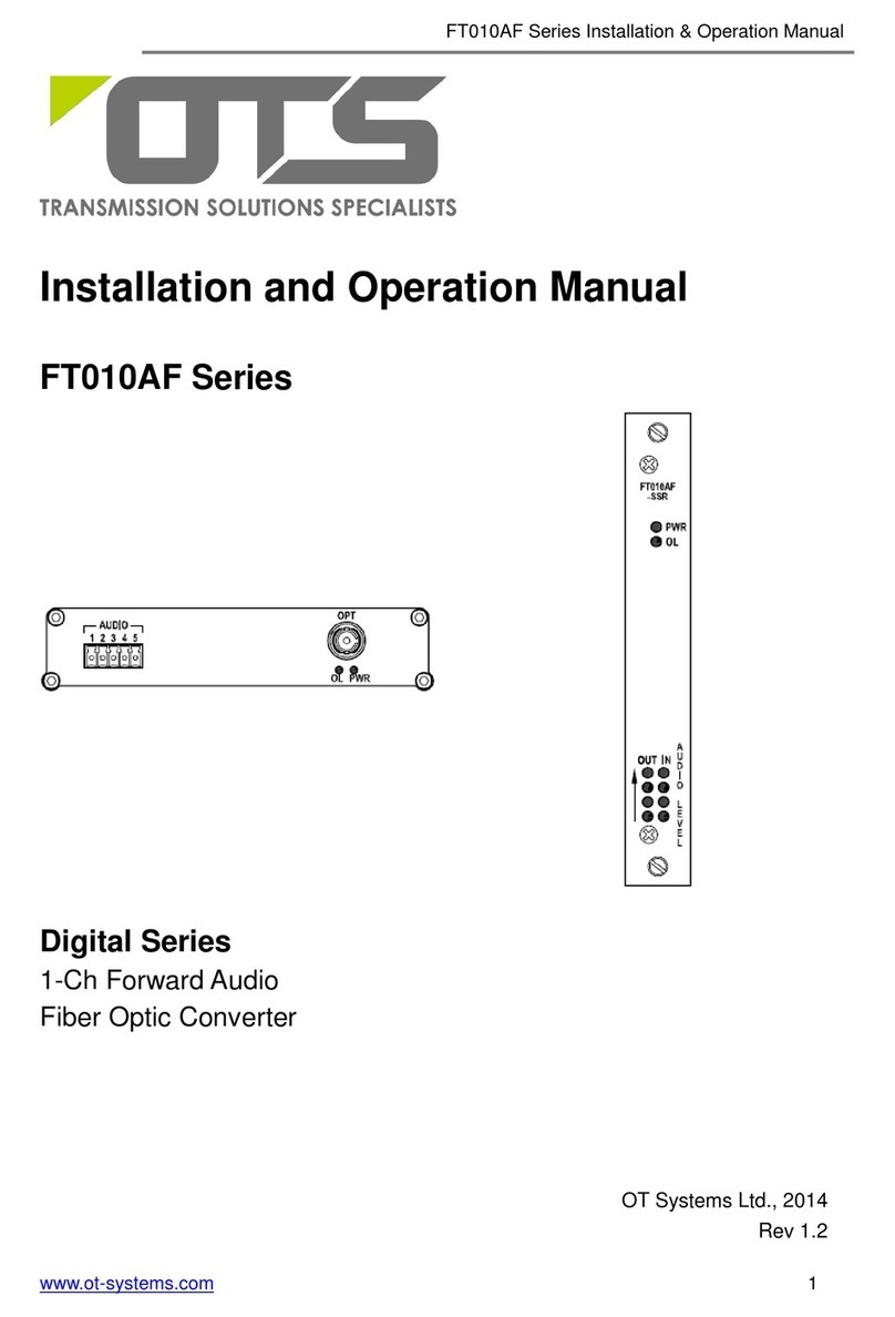 OTS FT010AF-SSTSA User manual