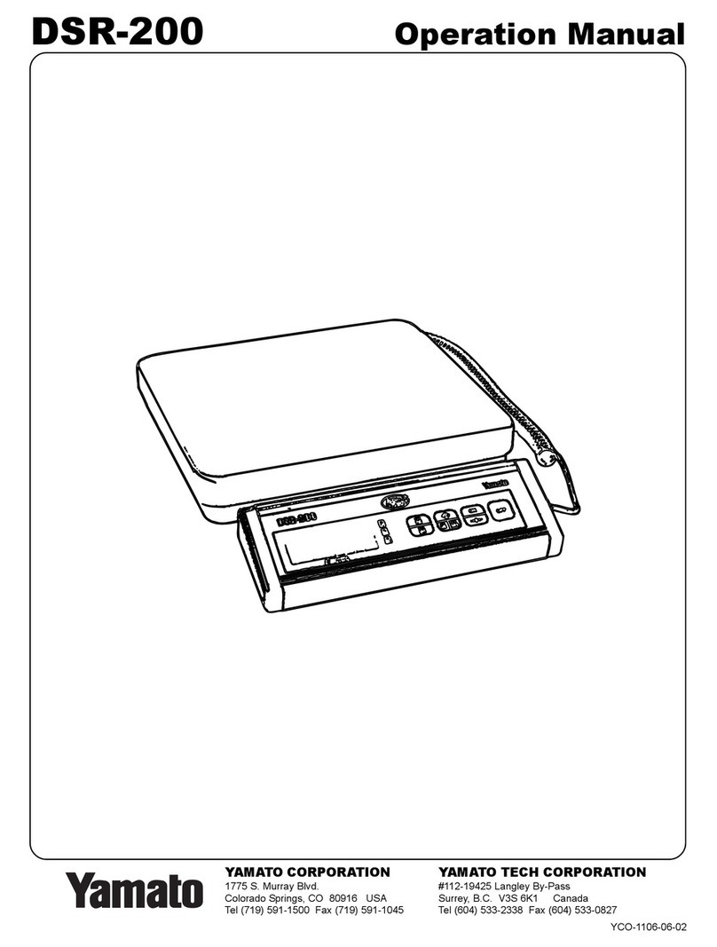 Yamato DSR-200 Operation manual