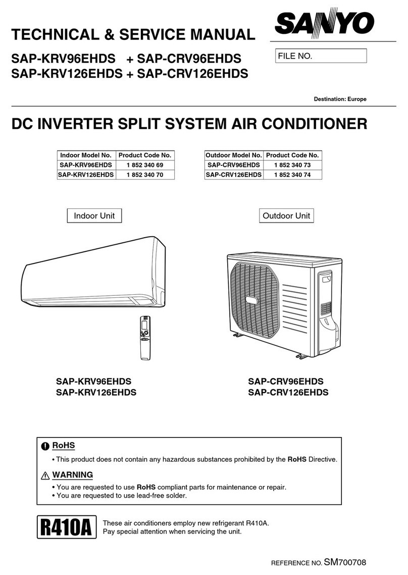 Sanyo SAP-KRV96EHDS Operating manual Sanyo SAP-KRV96EHDS Operating manual