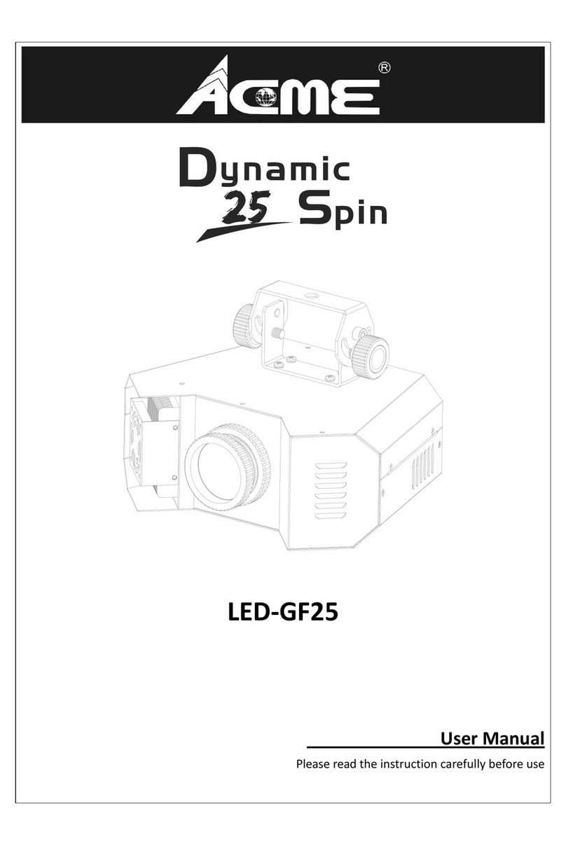 ACME Dynamic 25 Spin LED?GF25 User manual ACME Dynamic 25 Spin LED?GF25 User manual