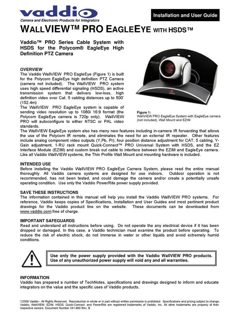 VADDIO WALLVIEW PRO EAGLEEYE Installation and user guide