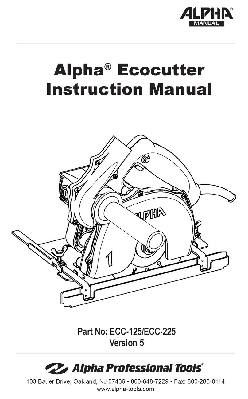 Alpha Professional Tools Ecocutter ECC-125 User manual
