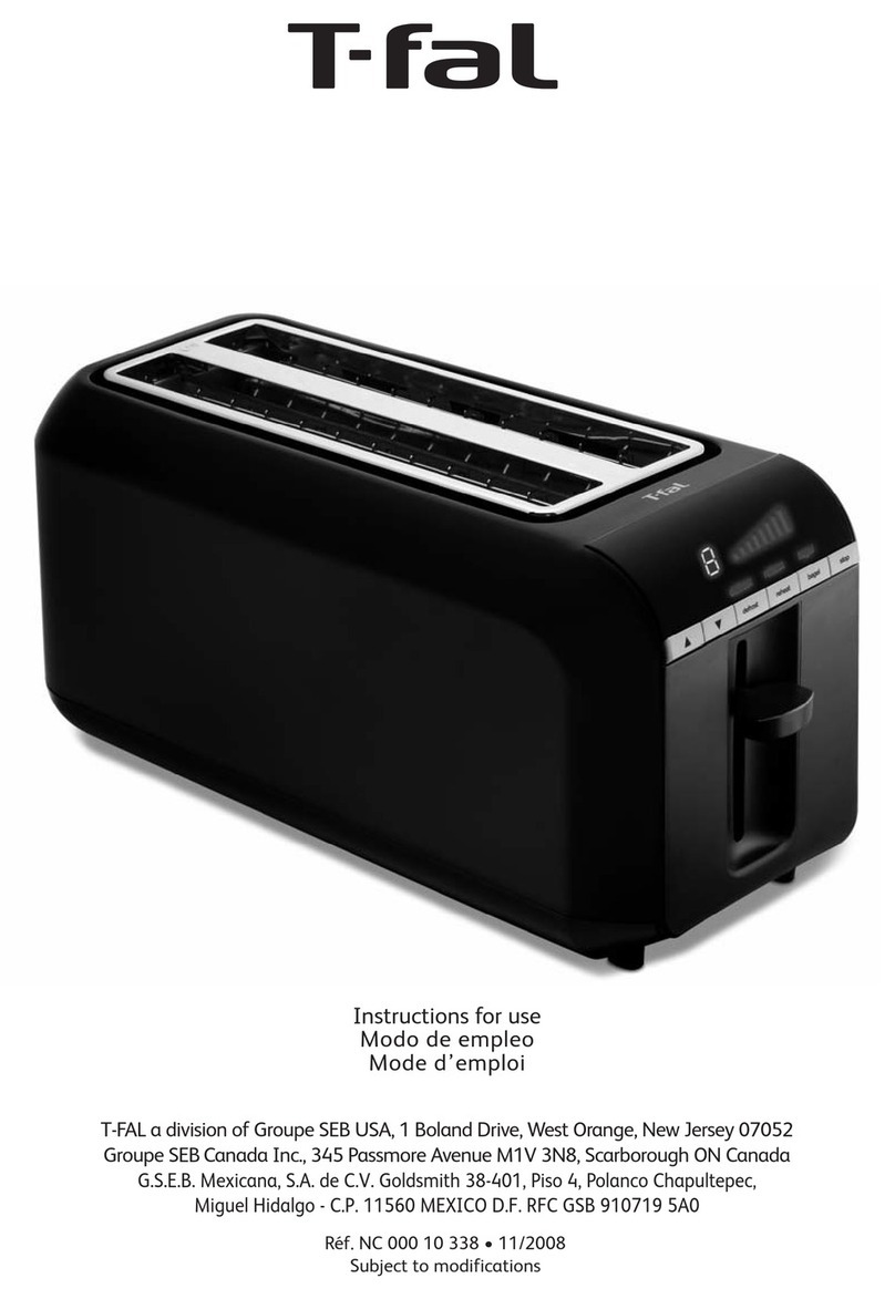 T-Fal Toaster User manual T-Fal Toaster User manual