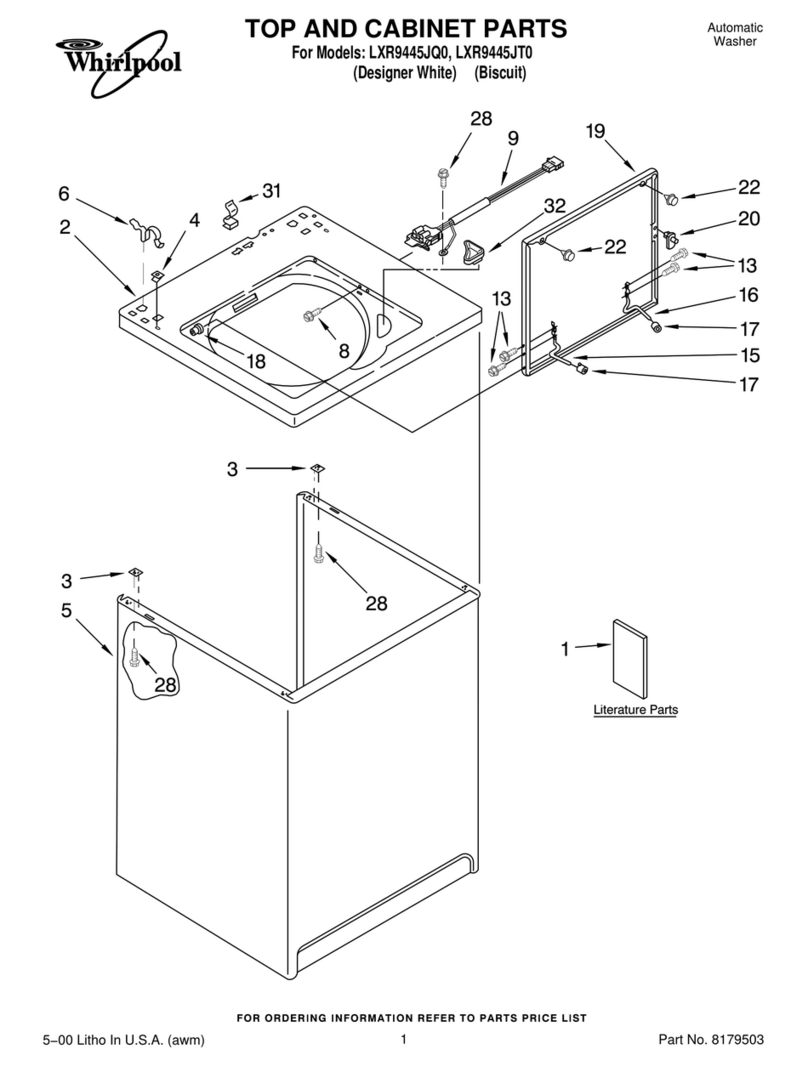 Whirlpool LXR9445JQ0 parts list