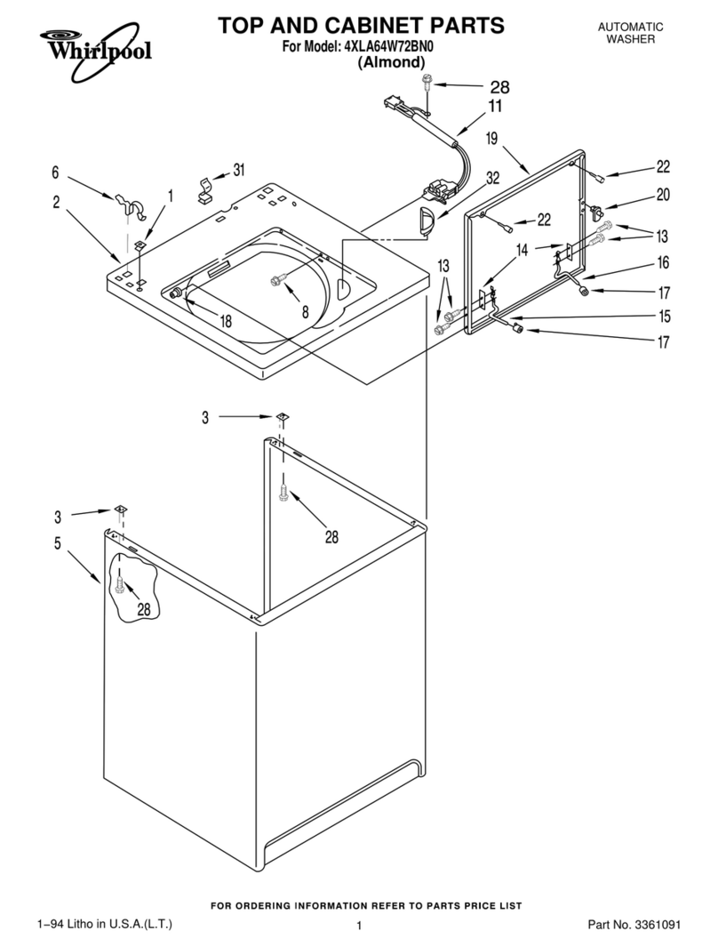 Whirlpool 4XLA64W72BN0 User manual