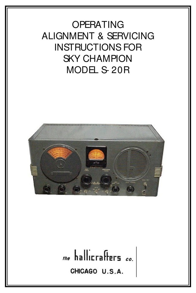 Hallicrafters Sky Champion S-20R Operating/service instructions