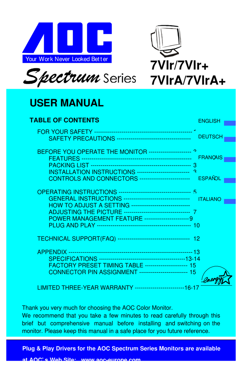 AOC 7Vlr+ User manual