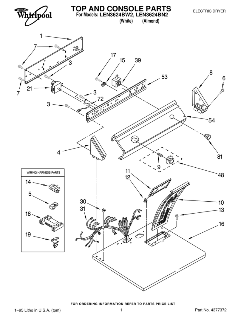 Whirlpool LEN3624BW2 User manual