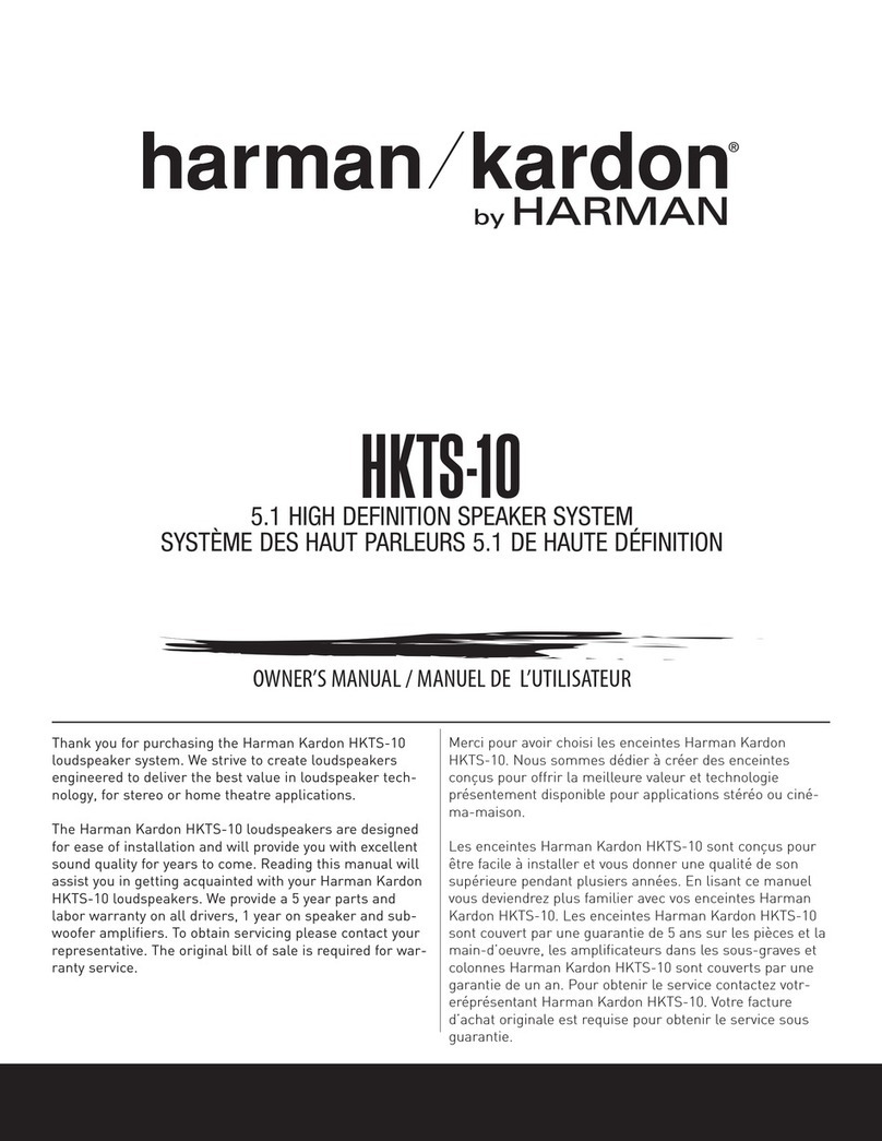Harman Kardon HKTS-10 owner's manual