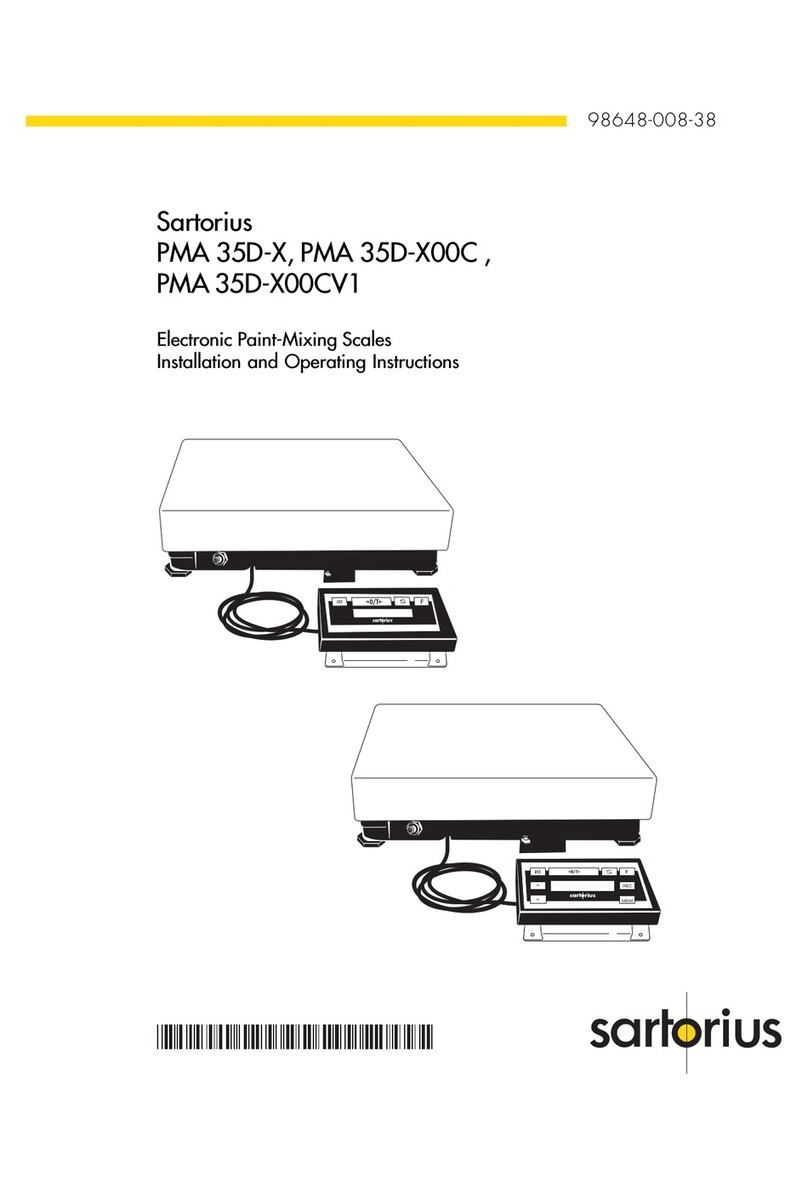 Sartorius Sartorius PMA 35D-X Nstallation and operating instructions