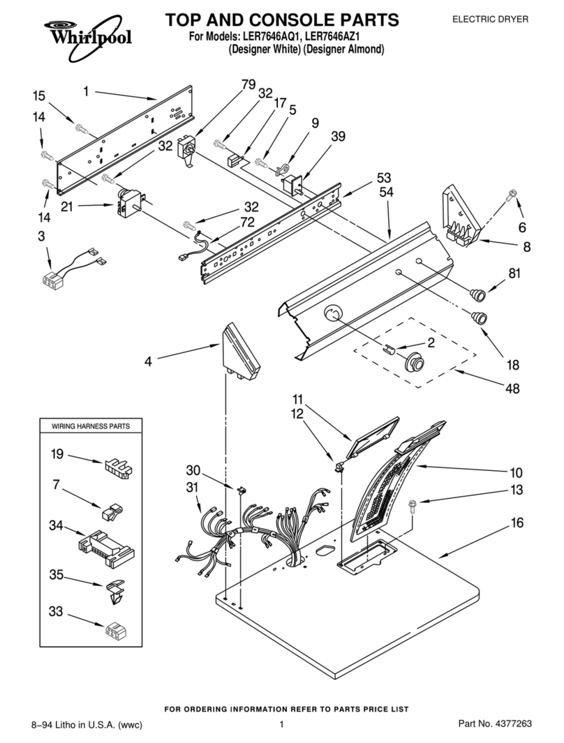 Whirlpool LER7646AQ1 parts list
