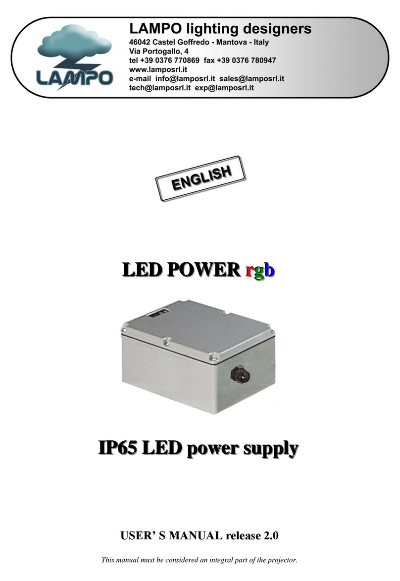 Lampo IP65 user manual Lampo IP65 user manual