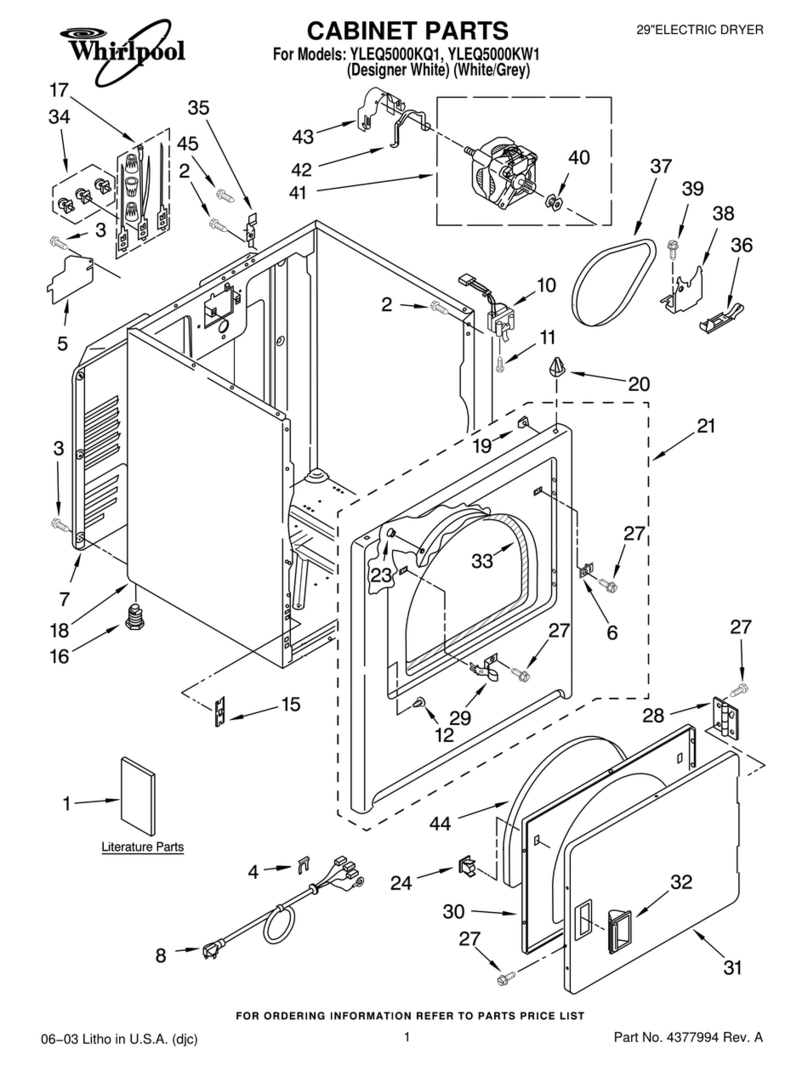 Whirlpool YLEQ5000KQ1 parts list
