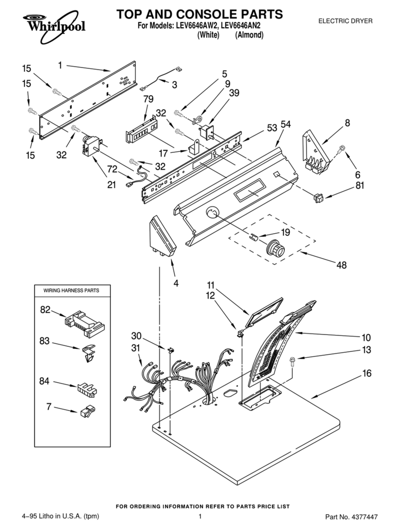Whirlpool LEV6646AW2 User manual