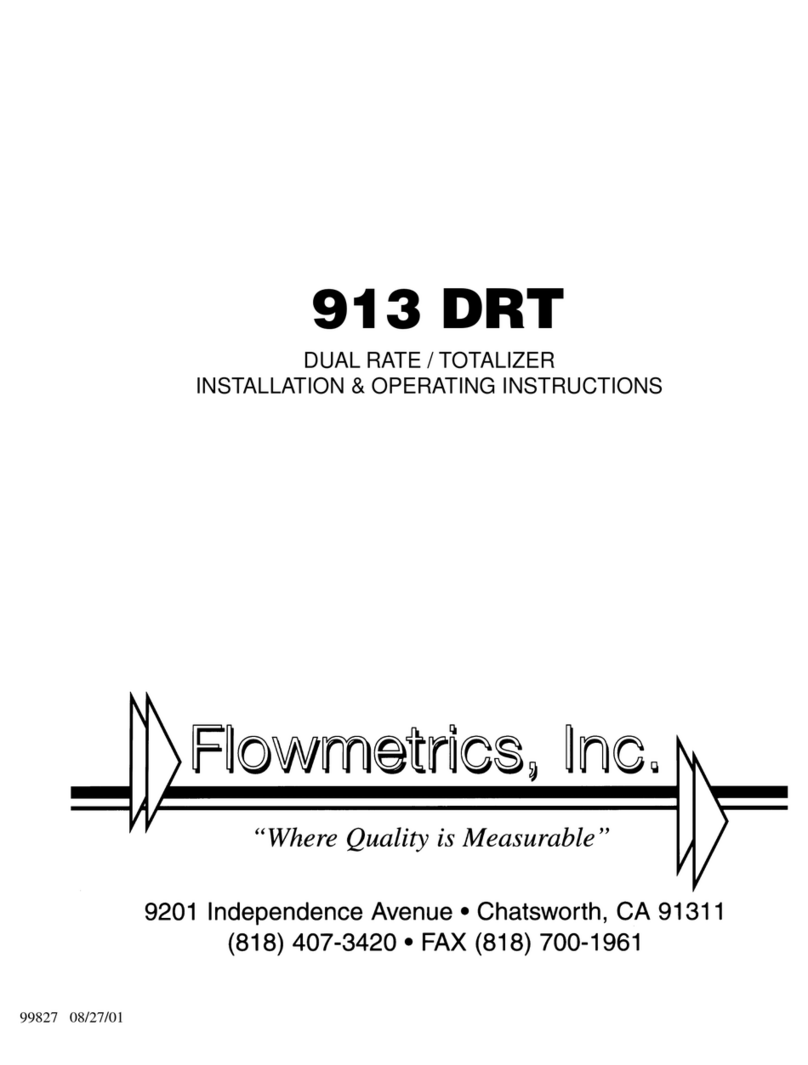 Flowmetrics 913 DRT Installation & operating instructions
